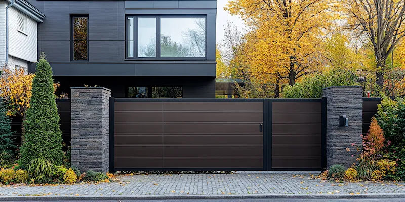 Moderne Gartengestaltung mit Zäunen aus Polen